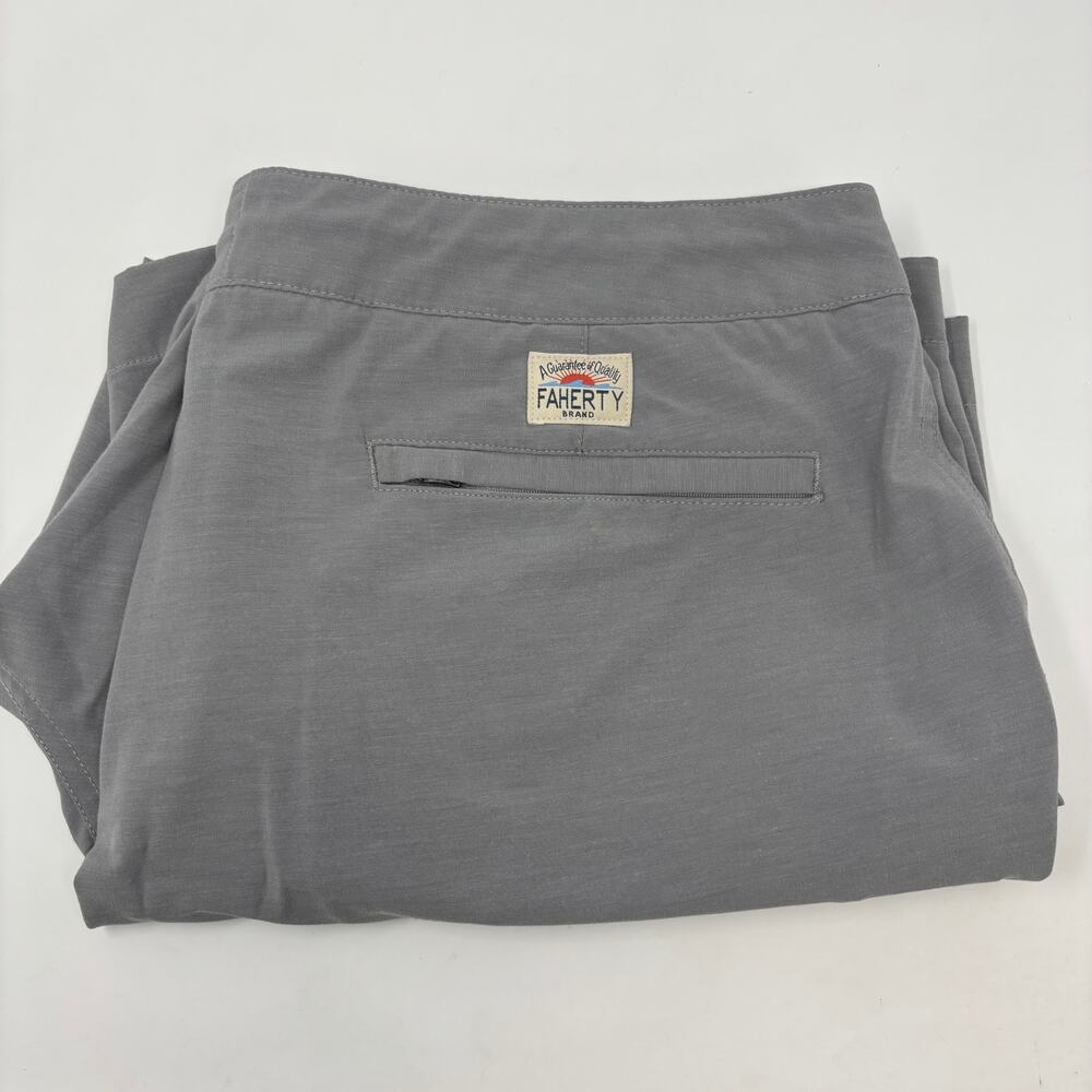 Faherty Mens Sz36x7 Gray Drawstrings All Day Shorts